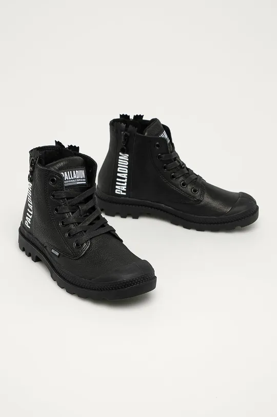 Palladium - Шкіряні черевики чорний