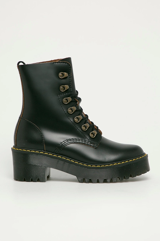 czarny Dr. Martens - Workery skórzane Leona Damski