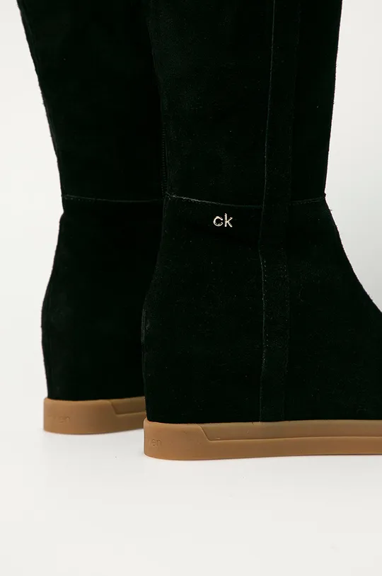 Calvin Klein - Замшеві чоботи  Халяви: Замша Внутрішня частина: Текстильний матеріал Підошва: Синтетичний матеріал