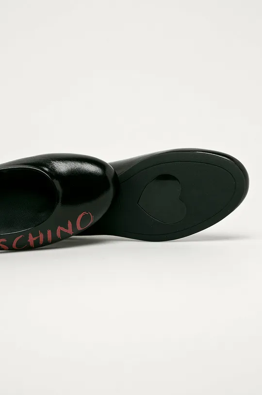 čierna Love Moschino - Kožené balerínky