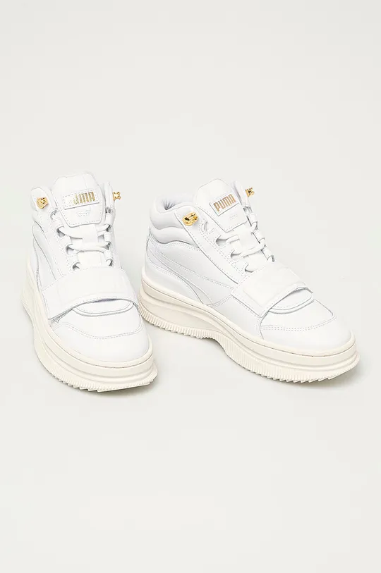 Puma - Bőr cipő Deva Boot 374099 fehér
