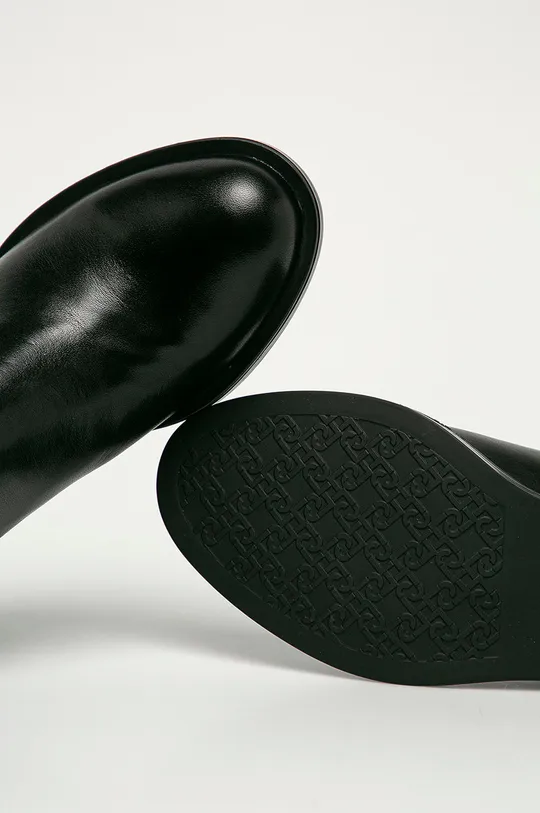 čierna Liu Jo - Kožené členkové topánky