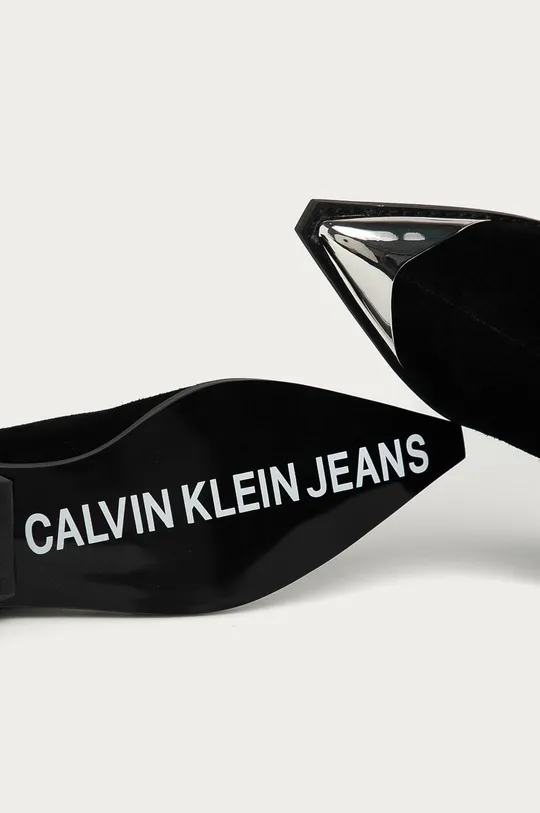 czarny Calvin Klein Jeans - Botki zamszowe R0450