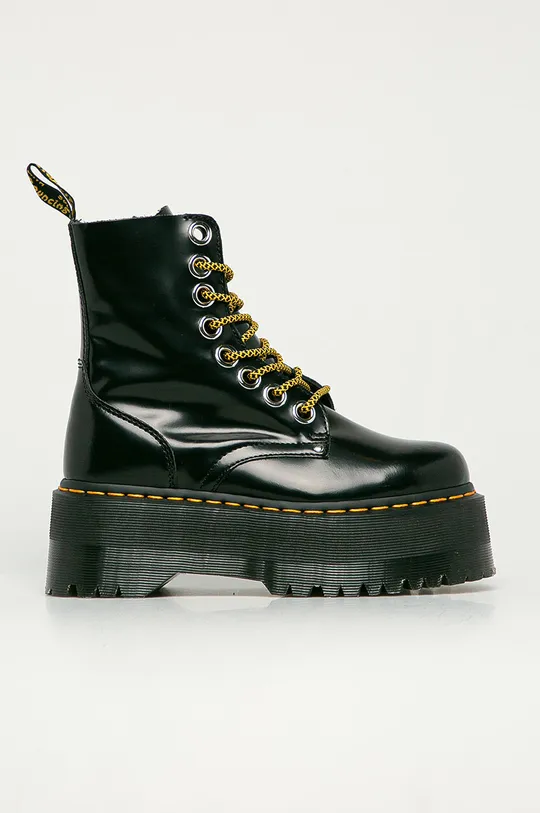 black Dr. Martens leather biker boots Jadon Max Women’s