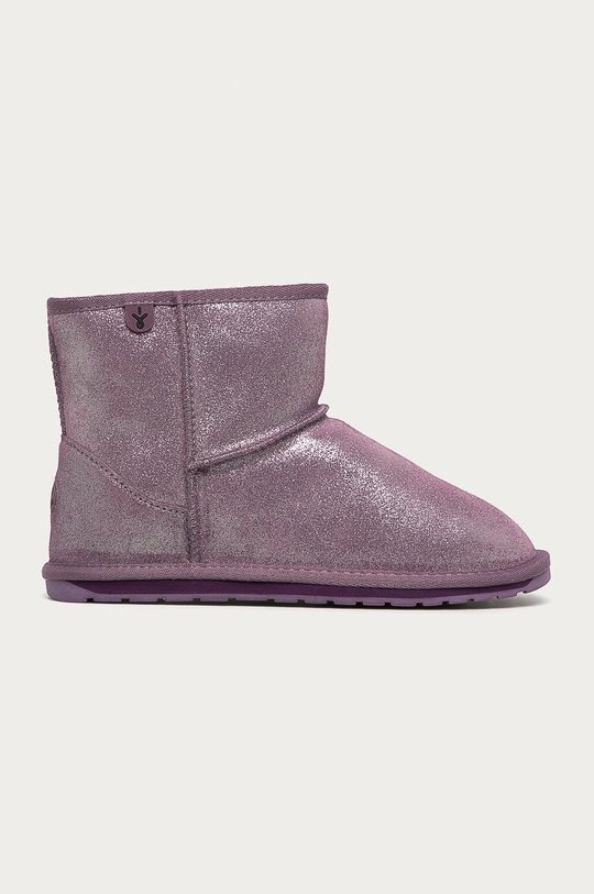 Emu Australia - Cizme de iarna copii Wallaby Mini Metallic piele întoarsă violet T12358.GRAPE