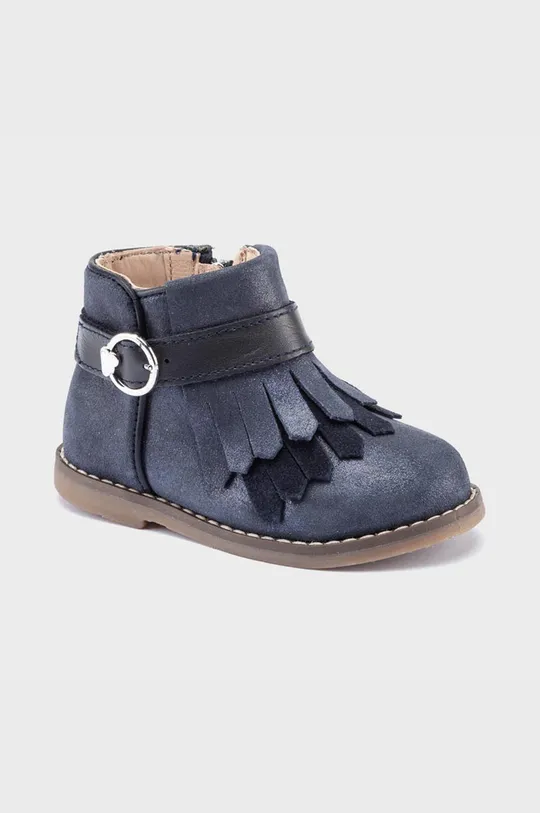 тёмно-синий Mayoral - Детские кожаные ботинки Для девочек