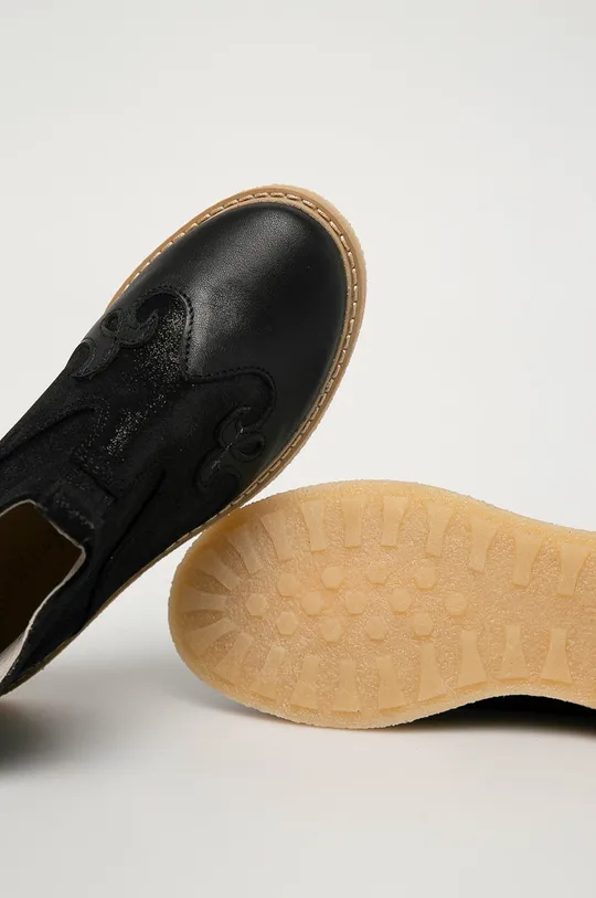 μαύρο Mrugała - Παιδικά δερμάτινα παπούτσια