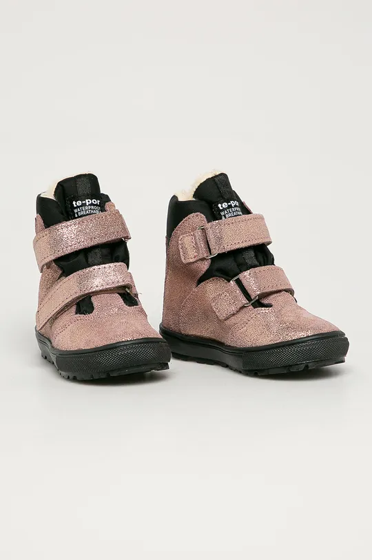 Mrugała - Detské semišové topánky ružová