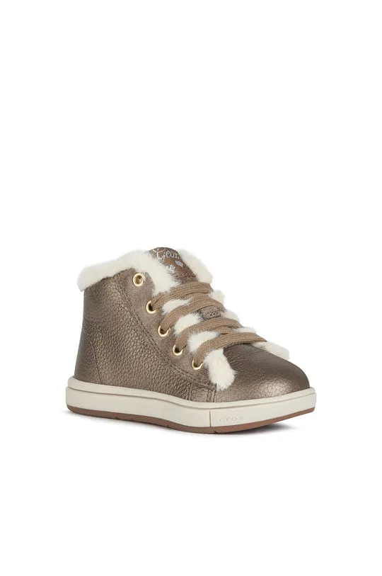 Geox - Detské kožené topánky sivá