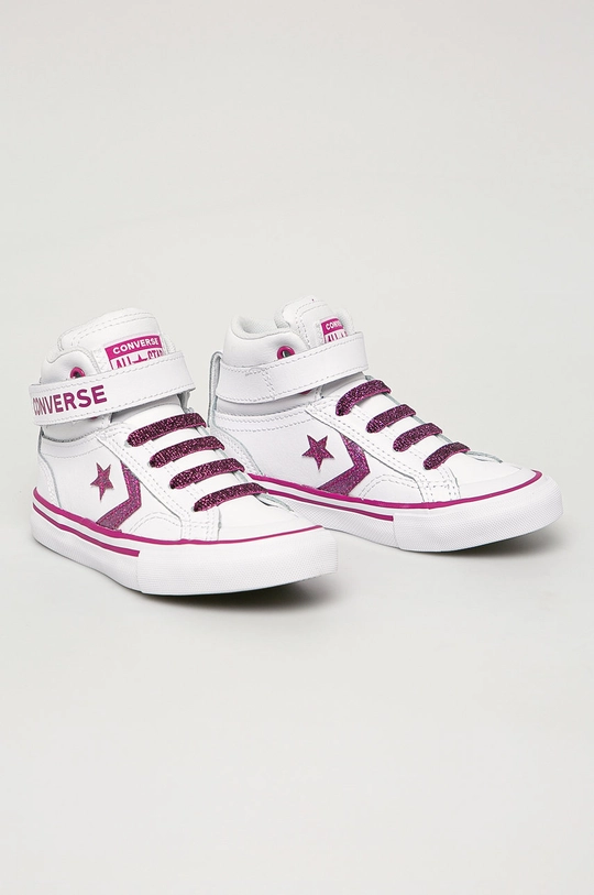 Converse - Detské kožené tenisky biela