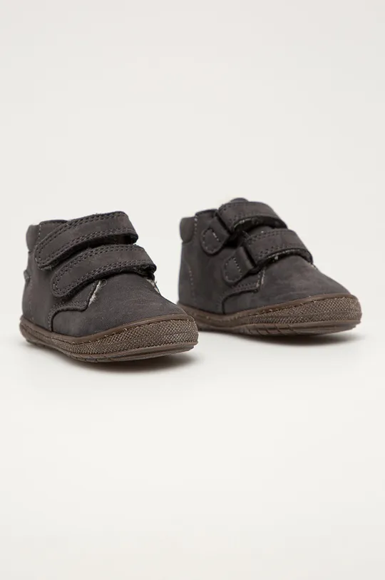 Primigi - Дитячі шкіряні кросівки сірий