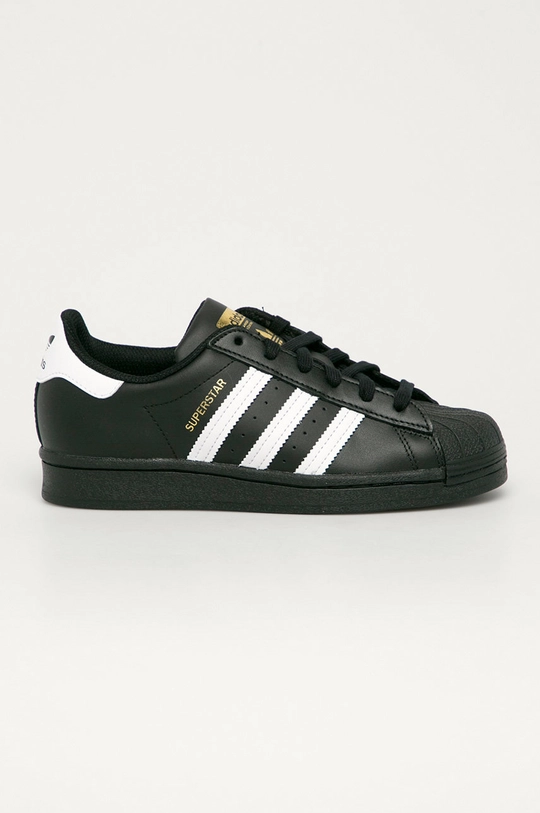 negru adidas Originals sneakers din piele Superstar De copii