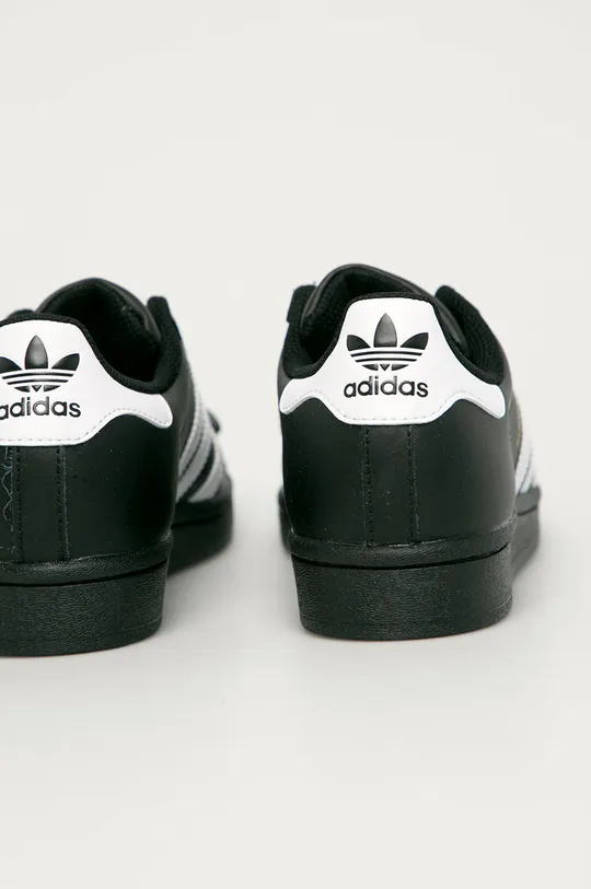 černá Kožené sneakers boty adidas Originals Superstar