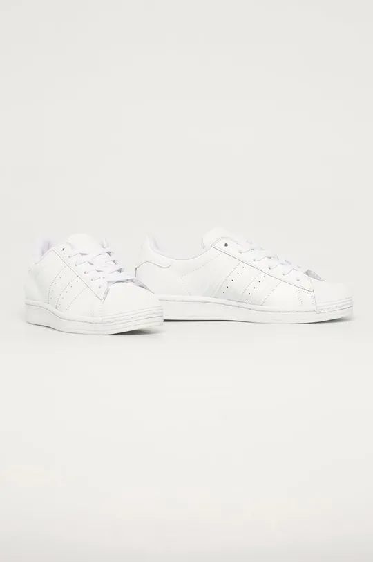 adidas Originals sneakers copii Superstar J alb