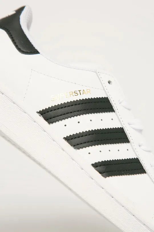 biela adidas Originals - Detské topánky Superstar