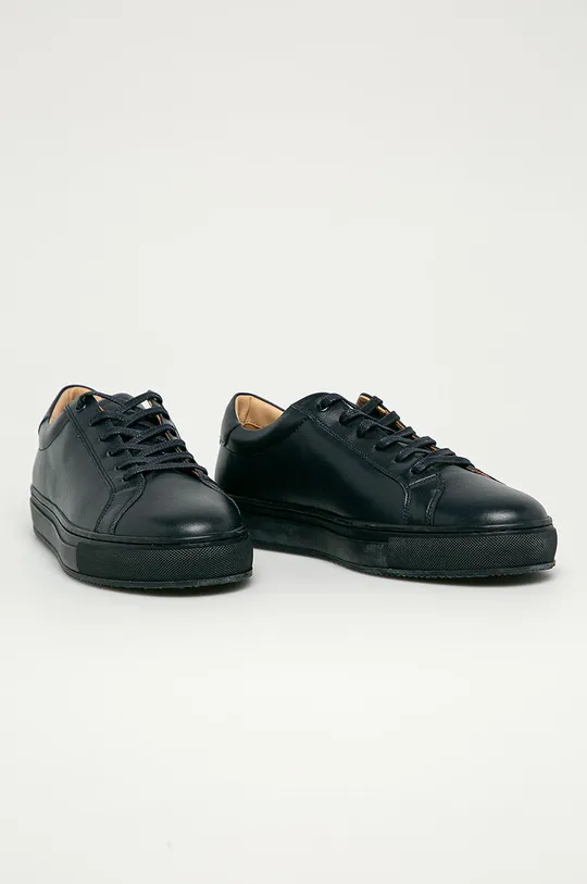 Tommy Hilfiger - Bőr cipő sötétkék