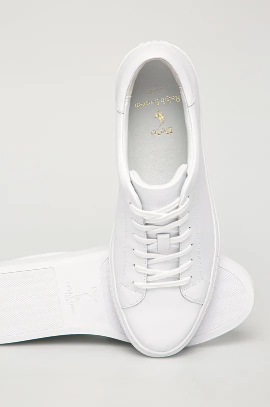 белый Polo Ralph Lauren - Детские кожаные кроссовки
