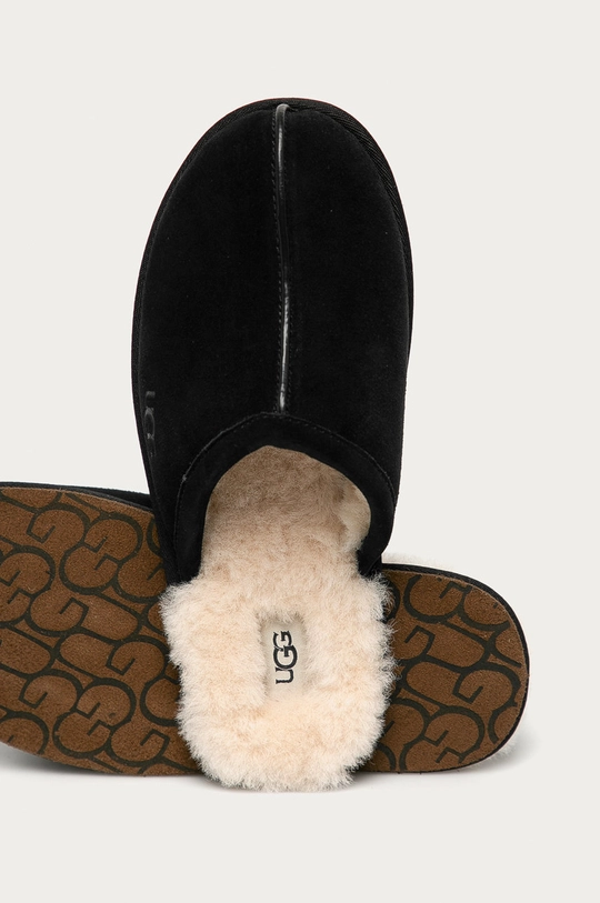 black UGG suede slippers Scuff