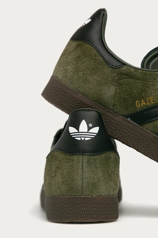 green adidas Originals leather shoes Gazelle