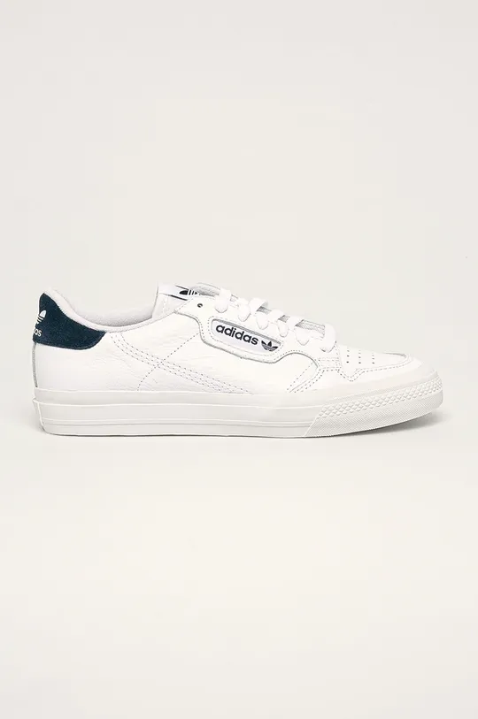 biały adidas Originals - Buty skórzane Continental Vulc EG4588 Męski