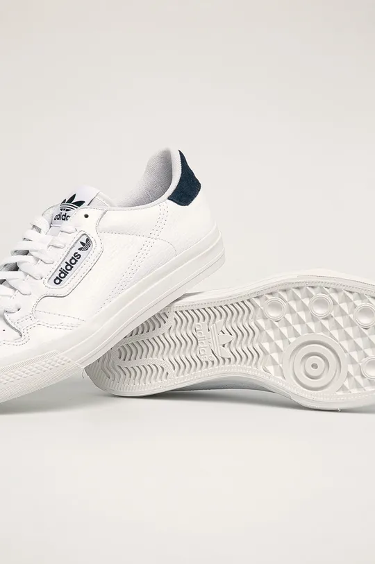 biela adidas Originals - Kožená obuv Continental Vulc EG4588