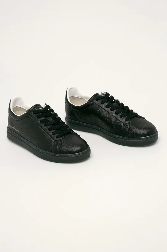 Armani Exchange - Шкіряні черевики чорний