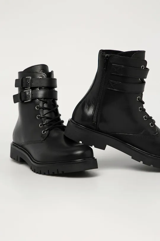 Trussardi Jeans - Шкіряні черевики чорний