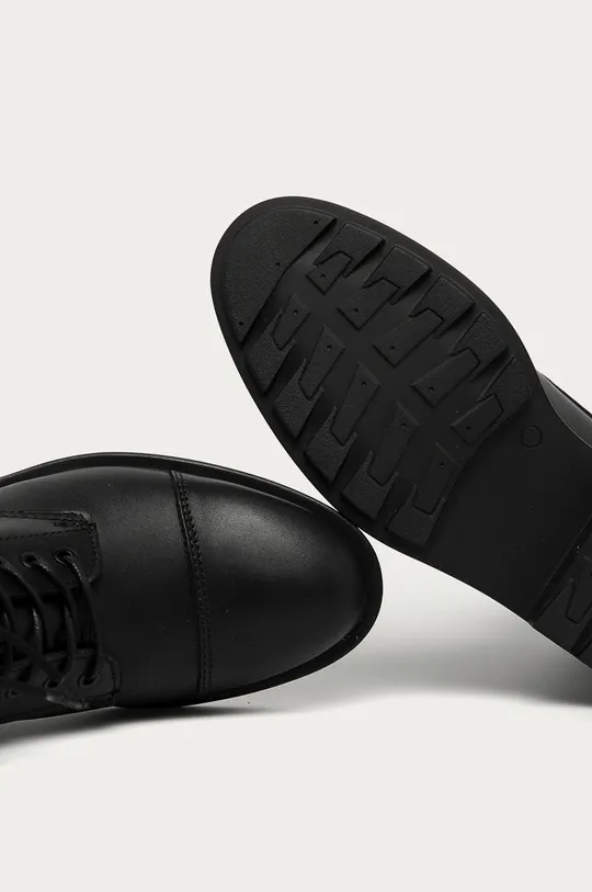 čierna Aldo - Kožené členkové topánky Nigoniel
