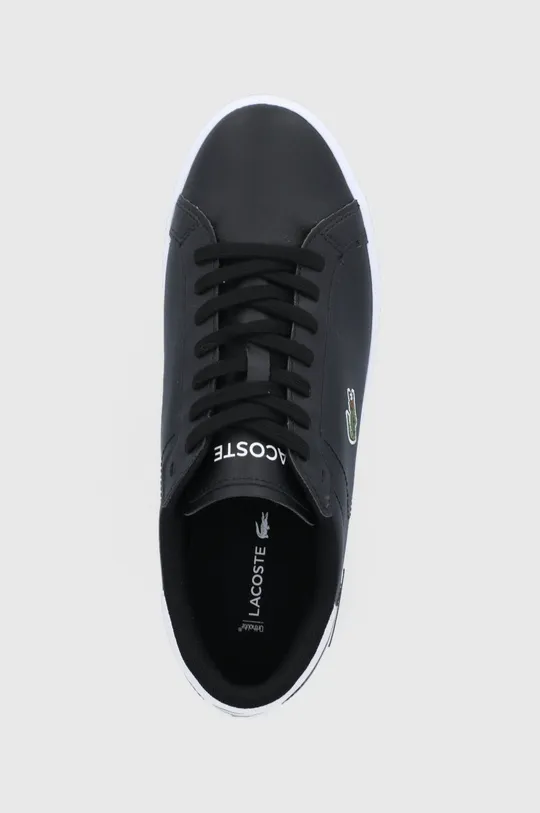 čierna Kožená obuv Lacoste