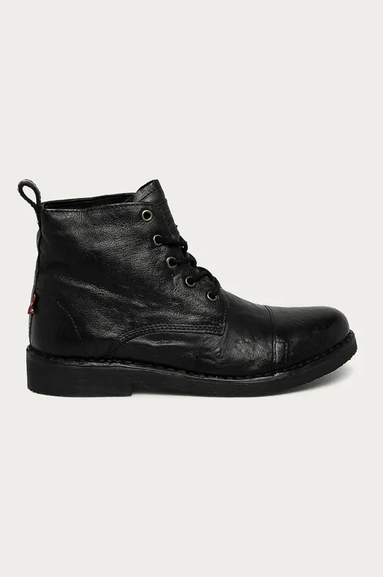 čierna Levi's - Kožené topánky Pánsky