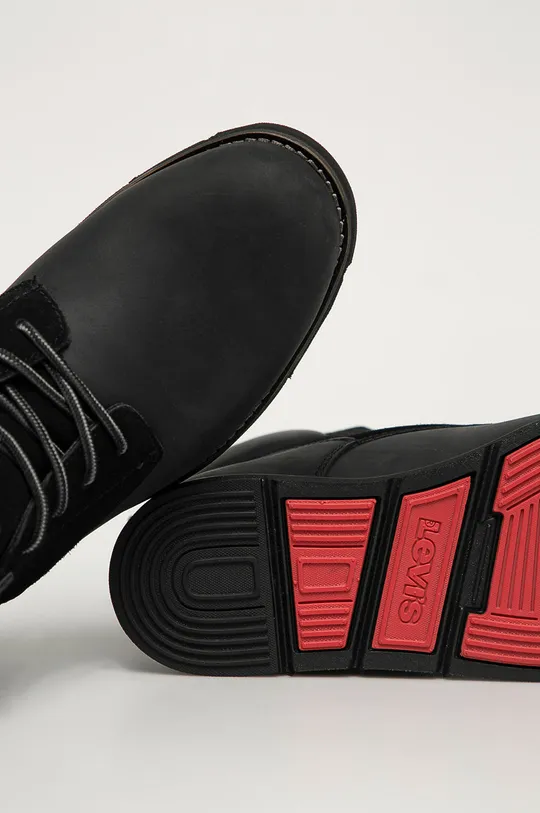 čierna Levi's - Kožená obuv