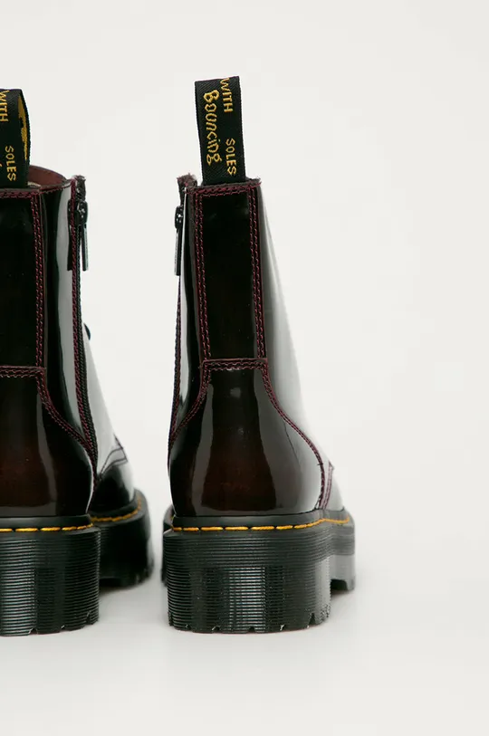 burgundia Dr. Martens - Bőr bakancs Jadon