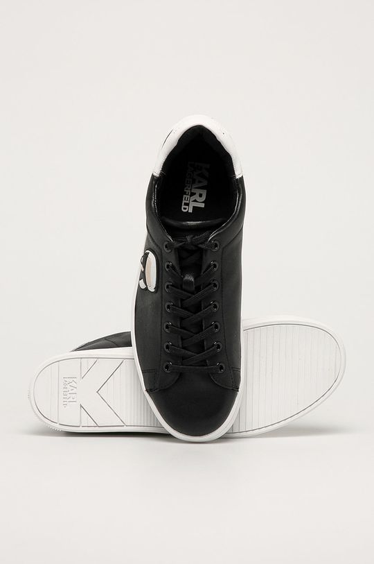 černá Karl Lagerfeld - Kožené boty