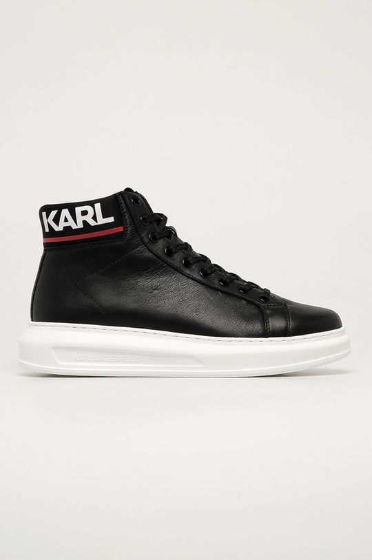 černá Karl Lagerfeld - Kožené boty Pánský