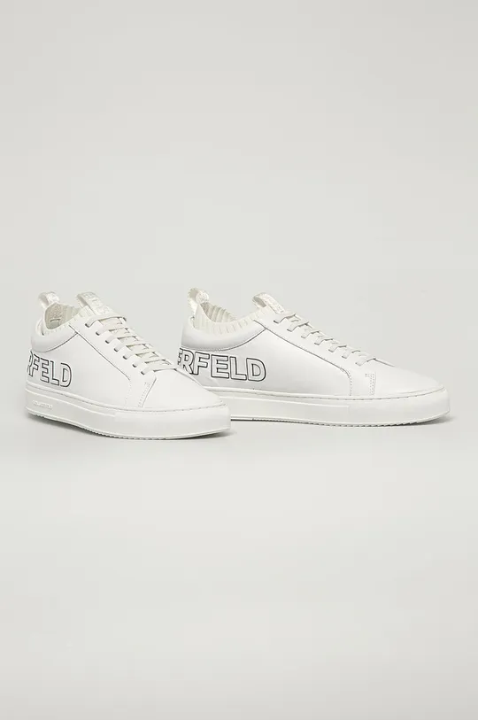 Karl Lagerfeld - Kožená obuv biela