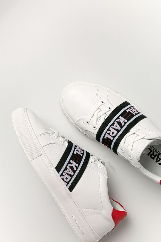 bílá Karl Lagerfeld - Kožené boty