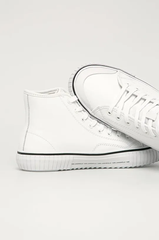 λευκό Karl Lagerfeld - Δερμάτινα ελαφριά παπούτσια
