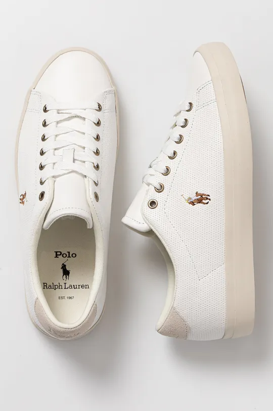 biela Kožená obuv Polo Ralph Lauren