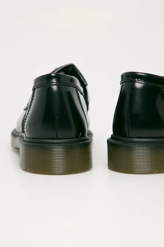black Dr. Martens leather loafers