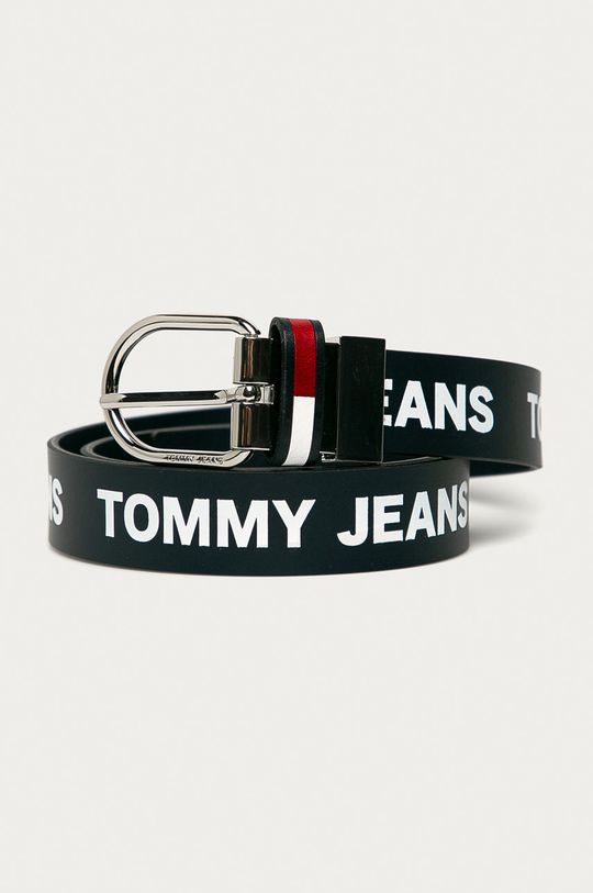 tmavomodrá Tommy Jeans - Obojstranný kožený opasok Dámsky