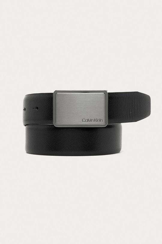černá Calvin Klein - Kožený pásek Pánský