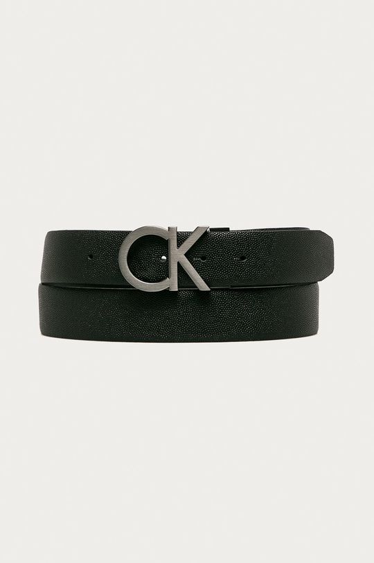 čierna Calvin Klein - Obojstranný kožený opasok Pánsky