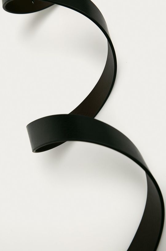 Calvin Klein - Obojstranný kožený opasok čierna