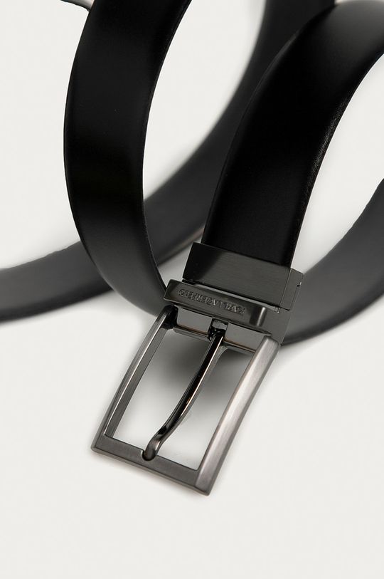 Karl Lagerfeld - Oboustranný kožený pásek černá