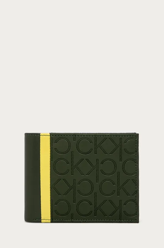 zelená Calvin Klein - Kožená peňaženka Pánsky
