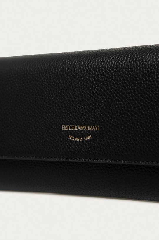 Emporio Armani - Kožená peněženka černá