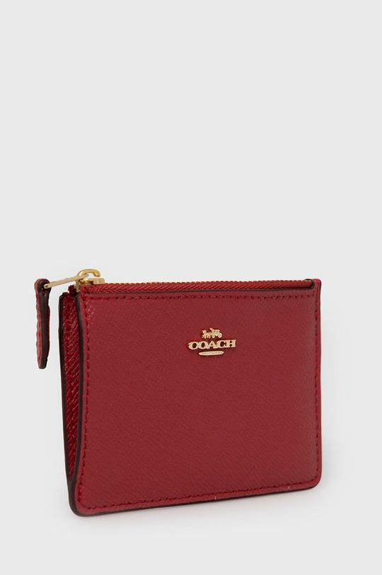 Kožená peňaženka Coach červená
