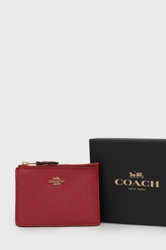 červená Kožená peňaženka Coach