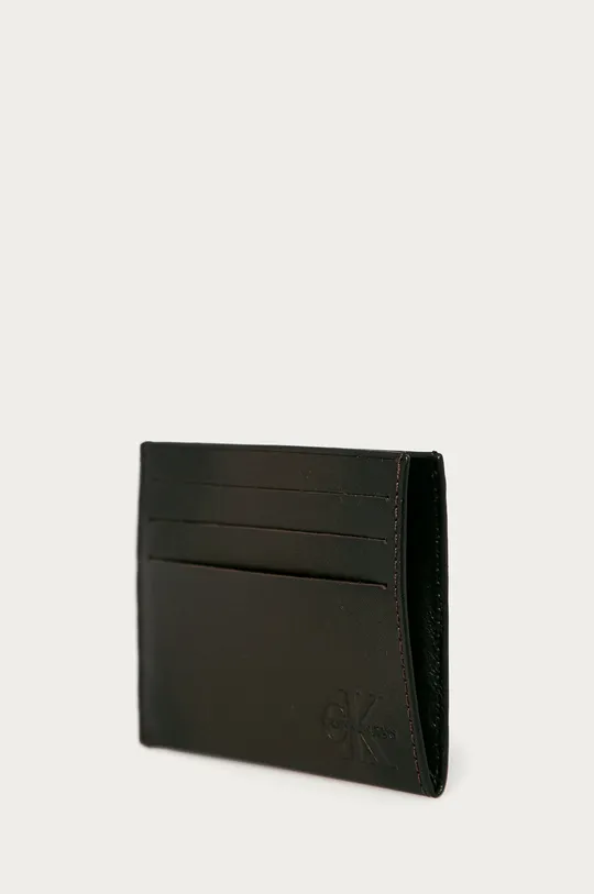 Calvin Klein Jeans - Kožená peňaženka hnedá