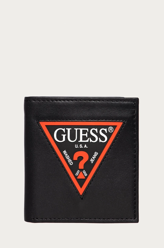 čierna Guess Jeans - Kožená peňaženka Pánsky